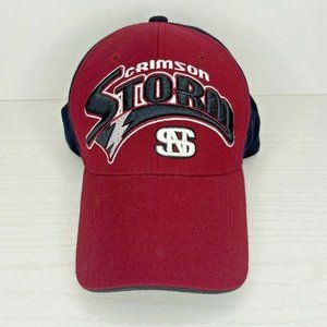 CRIMSON STORM College Football Ball Cap Hat One Size Adjustable Hook & Loop